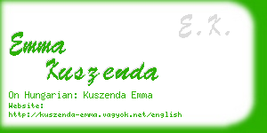 emma kuszenda business card